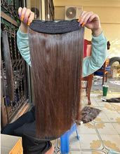 Load image into Gallery viewer, This 70cm long, genuine human hair extension uses two bundles of hair and weighs approximately 240+ grams