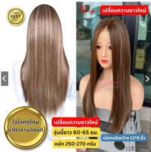 Load image into Gallery viewer, Handmade half-head mesh wig, 13*6 inches, allows for seamless parting in any direction.