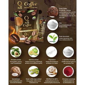 Q RUSS Coffee Instant Mix Powder Control Hunger Trans Fat-free Robusta