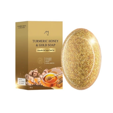 AMI Turmeric Soap with Honey and Gold for Freckle, Melasma, and Dark Spots, Tak's Formula