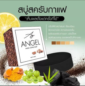 ANGEL COFFEE Soap Herbs Natural Scrub Face Body Mahad Turmeric Tamarind 50g