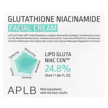 Load image into Gallery viewer, APLB Glutathione Niacinamide Facial Cream 55ml | Lightweight cream, long-lasting moisture.