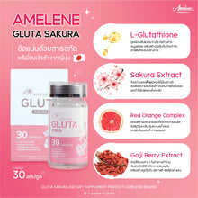 Load image into Gallery viewer, Amelene Gluta Sakura Amelene Gluta Sakura [30 capsules] [1 bottle] Skin vitamins, bright, reduces acne