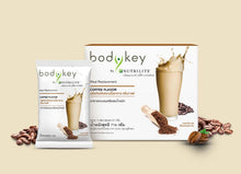 Load image into Gallery viewer, Bodykey by NUTRILITE...New Chocolate Formula Coffee and berry flavored drink, 1 box containing 14 sachets