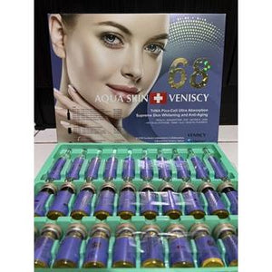 Neon skin white Aquaskin Veniscy 68+Laroscorbine Diamond E-UF+Collagen fort plattinum+Placenta Enhanced Complex 1 Set