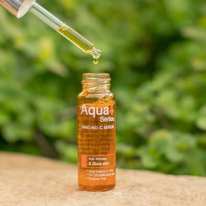 Aqua+ Series Enriched-C Serum brightens keeps from ageing Restores moisture 15ml