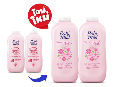 Babi Mild Sweety Pink Organic Baby Powder Natural Chidren Infant Skin 160 g