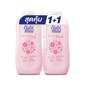 Babi Mild Sweety Pink Organic Baby Powder Natural Chidren Infant Skin 160 g