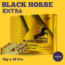 Load image into Gallery viewer, Black Horse Extra Honey for His 48 sachets x 10g - Product