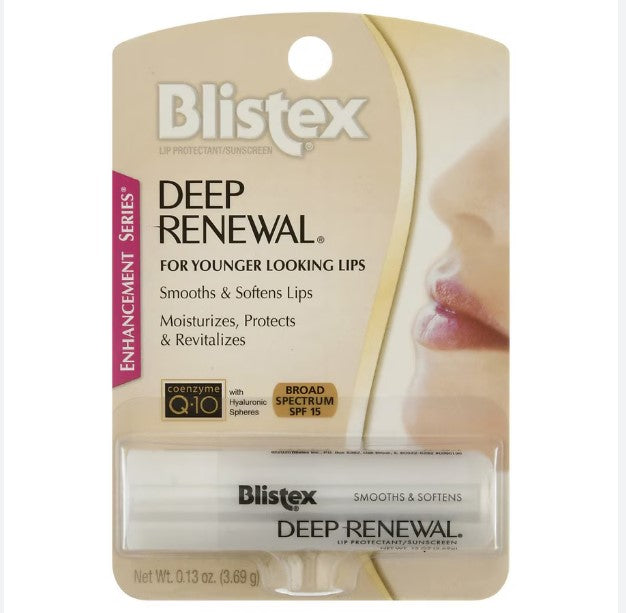 Blistex Deep Renewal Lip Balm Anti-Aging, Hydrating with Coenzyme Q10 & SPF 15 Lip Balm Anti-Aging 3.7g