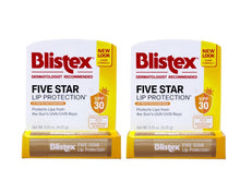 Load image into Gallery viewer, Blistex Lip Balm Five Star SPF30 4.25g, waterproof lip balm with 5 levels of lip protection (No.3924)