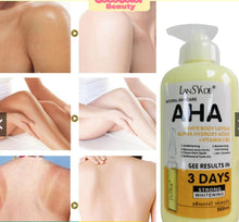 Load image into Gallery viewer, Body Lotion with Fruit Acid + VC&amp;E. Whitening body lotion that brightens and revitalizes dry, damaged skin. 500ml.