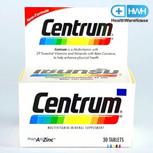 Load image into Gallery viewer, Centrum 30 tablets, a multivitamin A-Z with minerals to nourish the body.