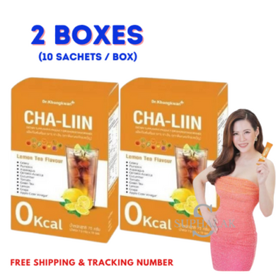 Cha-Liin Powder Lemon Tea Flavor Dietary Supplement Weight Manage Dr Khongkwan