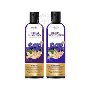 Chaba Herbal Shampoo + Conditioner Reduces Dandruff Accelerates Hair Growth Herb