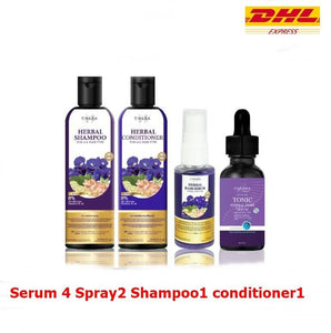 Set Chaba Hair Growth Shampoo + Hair Tonic Serum Reduces Hair Loss Thick