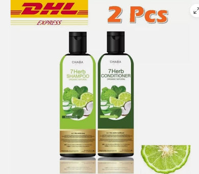 Chaba 7 Herb Kaffir Lime Shampoo + Conditioner Cool Formula 300 ml