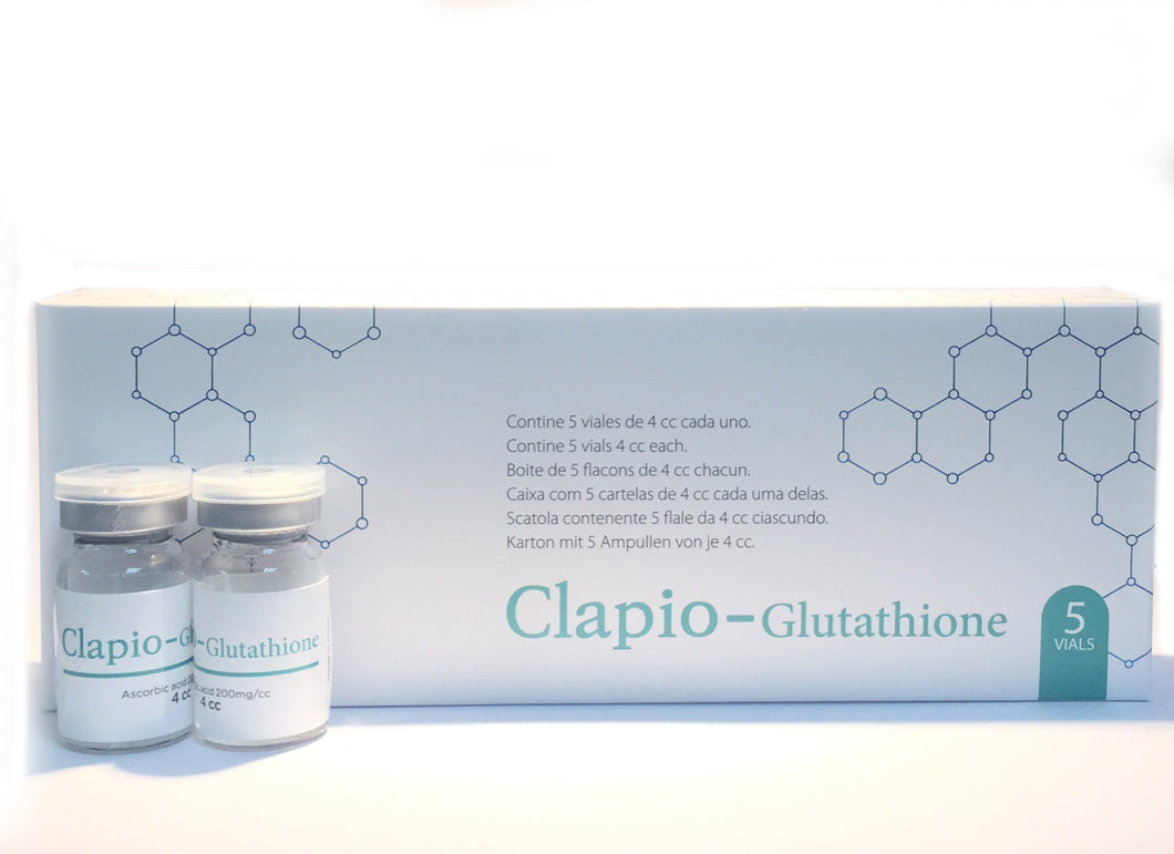 Clapio Glutathione revitalizes and brightens the skin (5vials x 5ml/box)