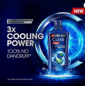 Clear Ice Cool Menthol + Clear Men Cool Sport Menthol Shampoo Special 600ml pack
