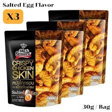 Crispy Chicken Skin Salted & Egg Flavor Max Oceans Delicious Snack Food Part