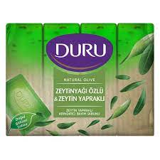 DURU Natural Olive Face & Body Bar Soap with Olive Oil Extract 150g x 6