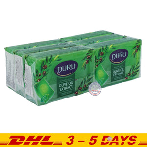 DURU Natural Olive Face & Body Bar Soap with Olive Oil Extract 150g x 6