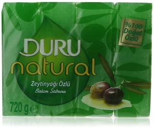 DURU Natural Olive Face & Body Bar Soap with Olive Oil Extract 150g x 6