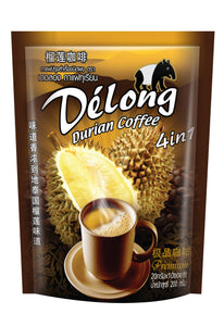 De'Long Coffee 4 in 1 King of Real Instant Thai Durian Coffee Food Good Taste 6X
