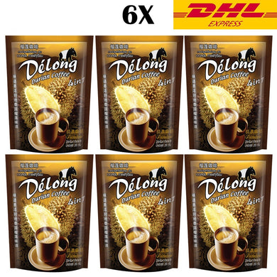 De'Long Coffee 4 in 1 King of Real Instant Thai Durian Coffee Food Good Taste 6X