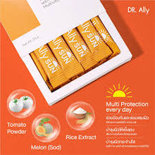 Load image into Gallery viewer, Dr.Ally Sun sunscreen vitamins, 1 box, 14 sachets