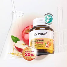 Load image into Gallery viewer, Dr.PONG 20% ACV APPLE CIDER VINEGAR 750mg Easy-to-take apple cider vinegar tablets