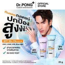 Load image into Gallery viewer, Dr.PONG combines two sunscreen formulas! H2O Moisturizing Sunscreen and BLUE Brightening