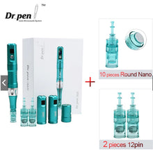 Load image into Gallery viewer, Dr. Pen Ultima A6S with 12 cartridges wireless pen for skin care A6s+ 10 Round Nano Pins