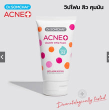 Load image into Gallery viewer, Dr. Somchai Acne Double Whip Foam 100 g. A thick, creamy whipped foam cleanser for the face.
