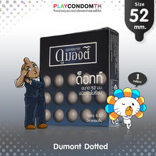 Load image into Gallery viewer, Dumont Dotted 52 Condoms – textured surface with extra-large studs, 52mm size.