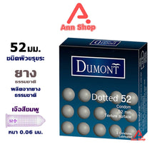 Load image into Gallery viewer, Dumont Dotted 52 Condoms – textured surface with extra-large studs, 52mm size.