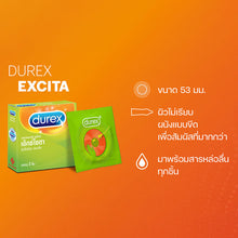 Load image into Gallery viewer, Durex Excita condoms, rough surface, striped, size 53 mm., 3 pieces