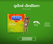 Load image into Gallery viewer, Durex Excita condoms, rough surface, striped, size 53 mm., 3 pieces