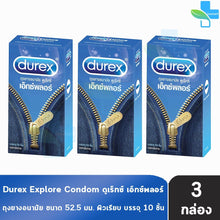 Load image into Gallery viewer, Durex Explore condoms are smooth, easy to wear, and fit snugly. Size: 52 mm.