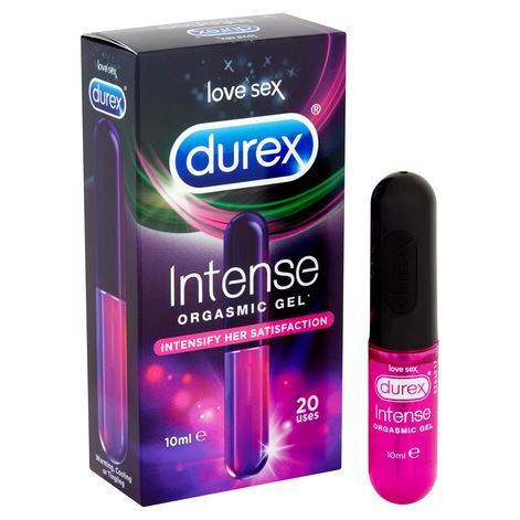 Durex Intense Orgasmic Gel, a stimulating female lubricant. Durex Intense Orgasmic Gel, 10ml.
