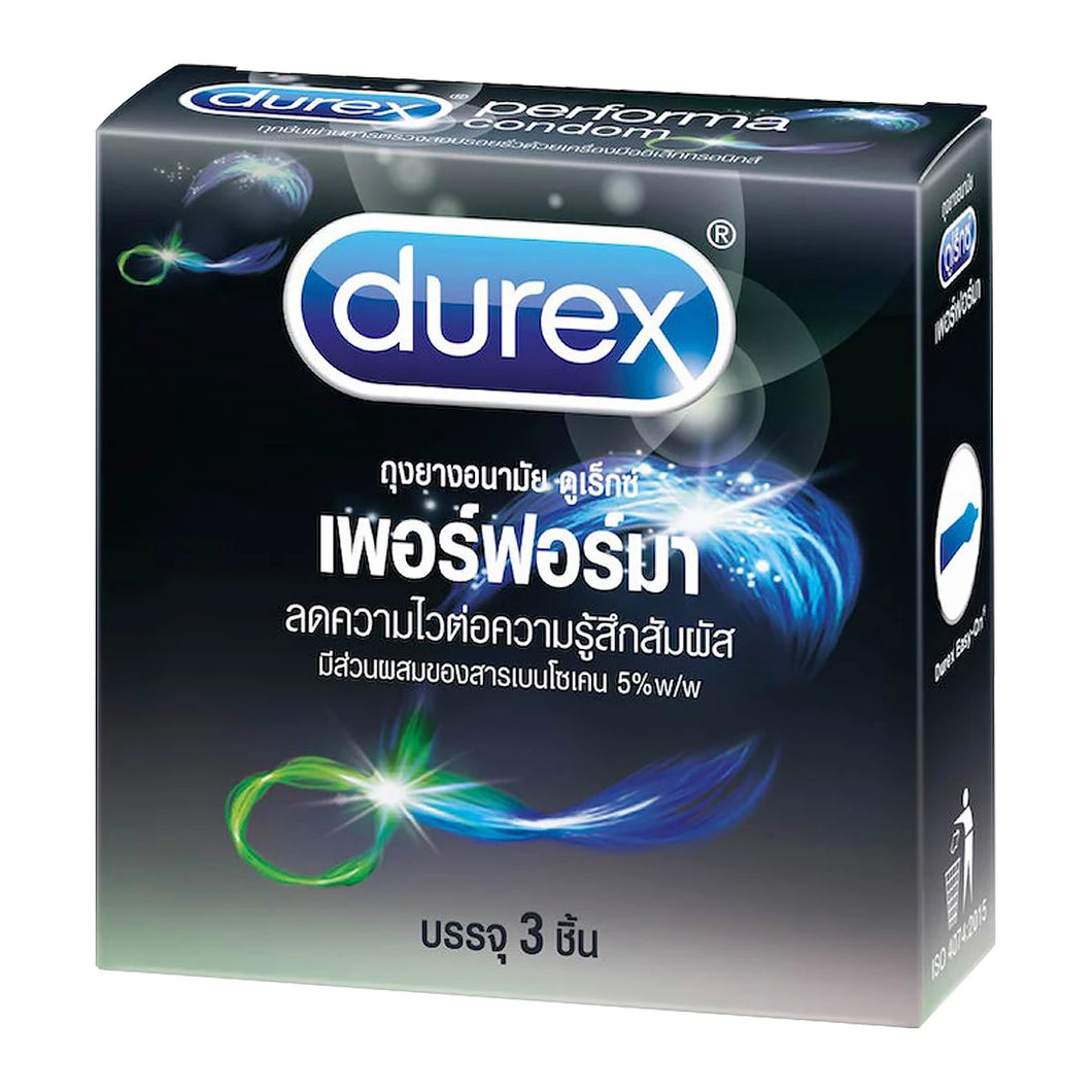 Durex Performa condoms with delay ejaculation, size 52.5 1 Box 40 Pcs