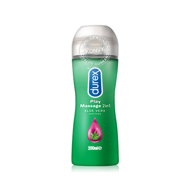 Durex Play Massage 2in1 Lubricating Gel Durex Massage 2in1 200ml. [1 bottle, green] JJ 5102 Aloe Vera Soothing