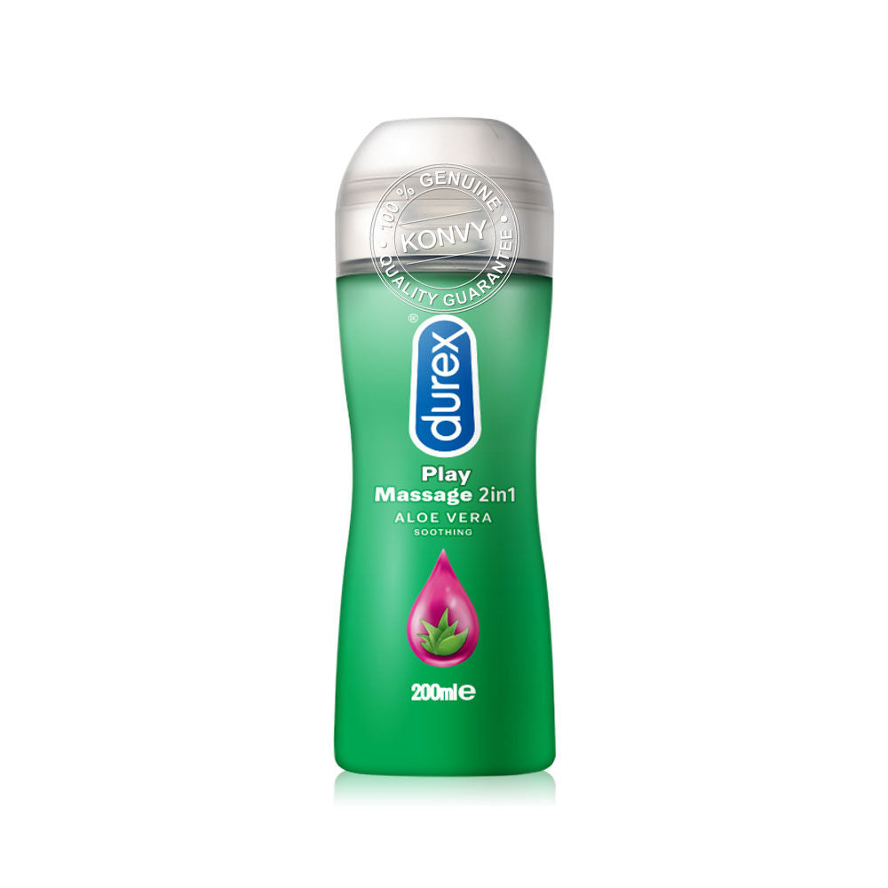 Durex Play Massage 2in1 Lubricating Gel Durex Massage 2in1 200ml. [1 bottle, green] JJ 5102 Aloe Vera Soothing