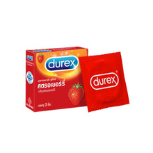 Load image into Gallery viewer, Durex Strawberry Condoms Durex Strawberry scent, size 52.5 mm.