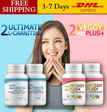 FAST SHIP 2X Yanhee Ultimate L-Carnitine + 2X Yanhee Veggy Mix Plus Weight Loss