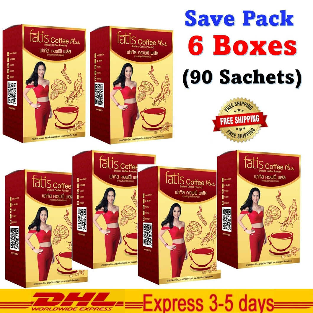 6x Fatis Coffee Plus Weight Control Low Calories Mix Ginseng Healthy Halal