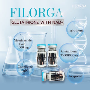 FILORGA GLUTA WITH NAD + ( L-GLUTHATIONE 35,000,000 MG) genuine