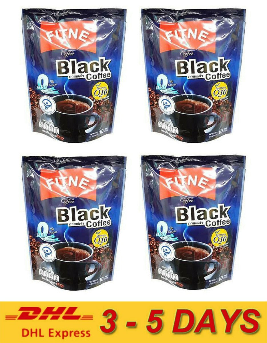 Fitne Black Coffee Diet Instant Mix Coenzyme Q10 Diet Weight Manage 0%Sugar 10X
