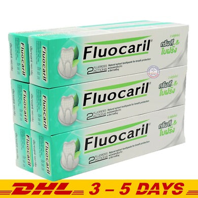 Fluocaril Green Tea & Guava Leaf Toothpaste Breath Expert 160 g x 6