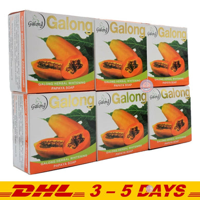 Galong Herbal Whitening Papaya Extract Bar Soap 150g x 6